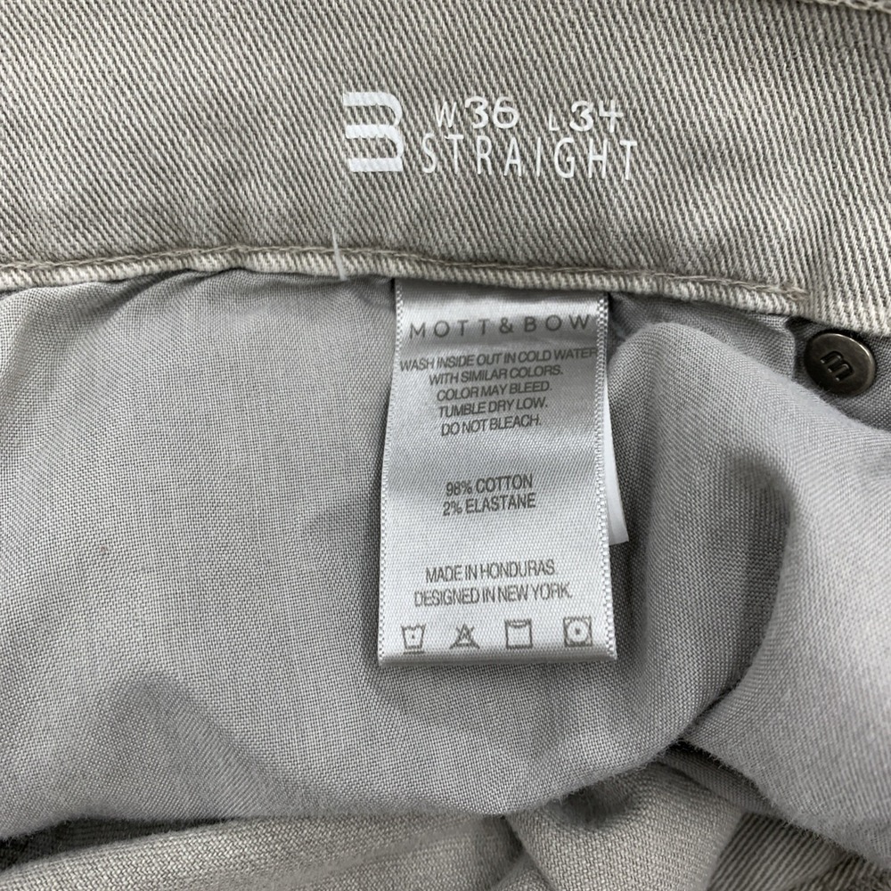 Mott & Bow Mens 36X32 Straight Mercer Gray  Jeans Pants Stretch Casual Cowboy - Picture 6 of 7